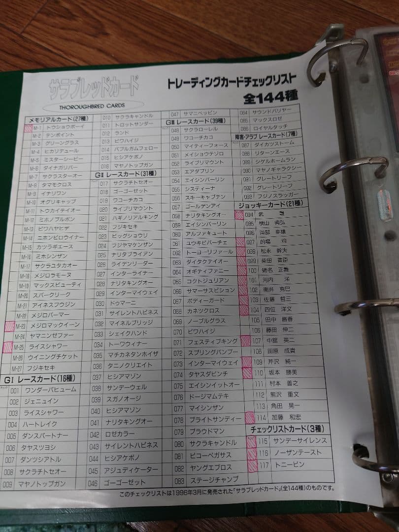 サラブレッドカードコレクション
