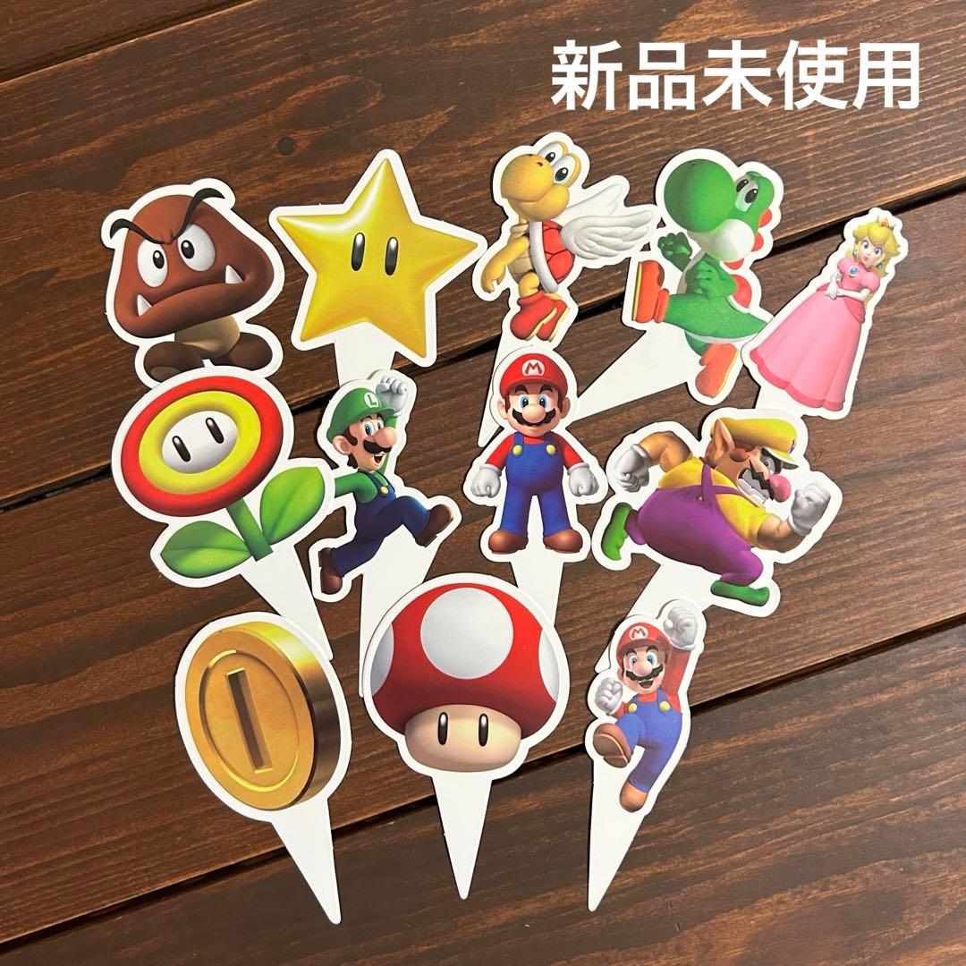 スーパーマリオ パーティー装飾 ケーキ ピック 飾り - メルカリ