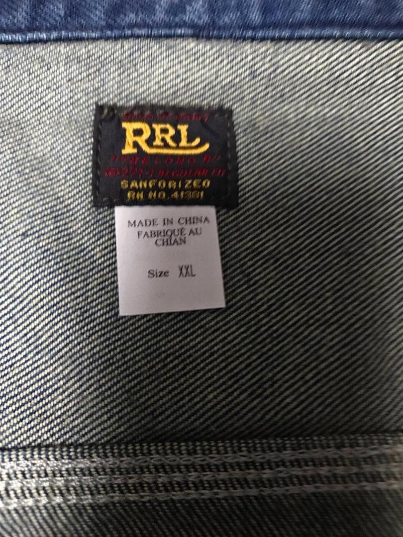 送料無料/新品未使用DOUBLE RLデニム前開きZIPジャケット （XL)