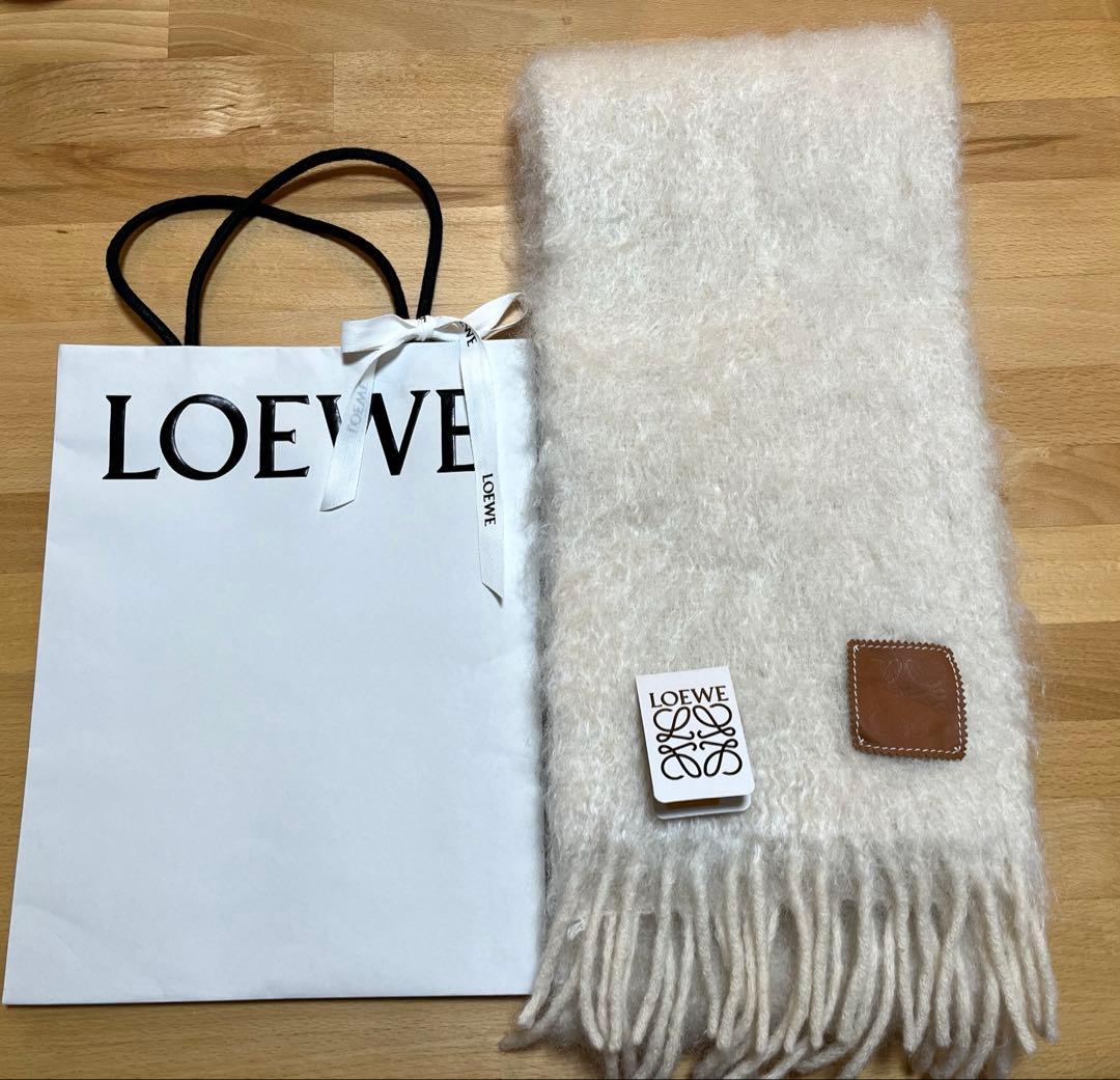ロエベLOEWE モヘアマフラー人気美品