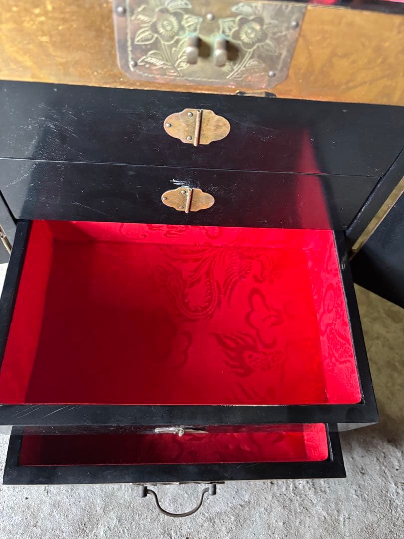 韓国 中国 唐木 螺鈿 青貝 螺鈿象嵌 ジュエリーボックス 小物箪笥