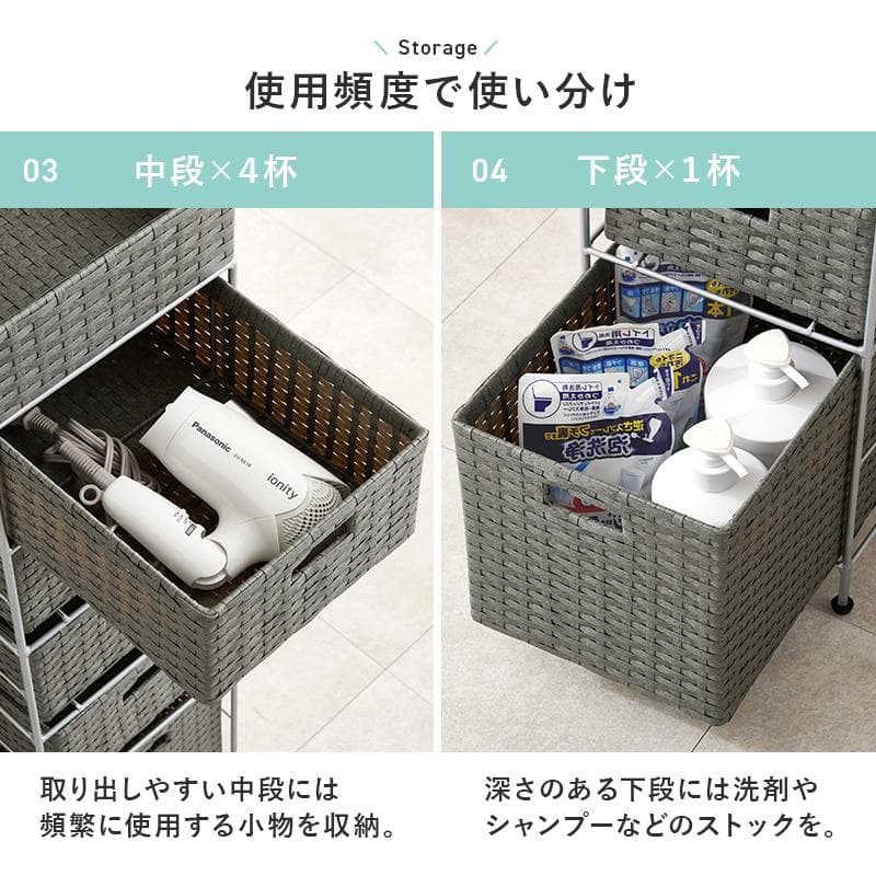 【訳あり特価】スリム ランドリーチェスト大容量 引き出し 防水 隙間収納