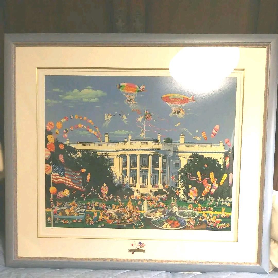 ヒロ・ヤマガタ『コンコルド広場の噴水』シルクスクリーン