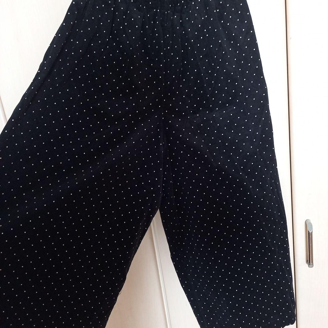 かぐれ　ドットコーデュロイワイドパンツ