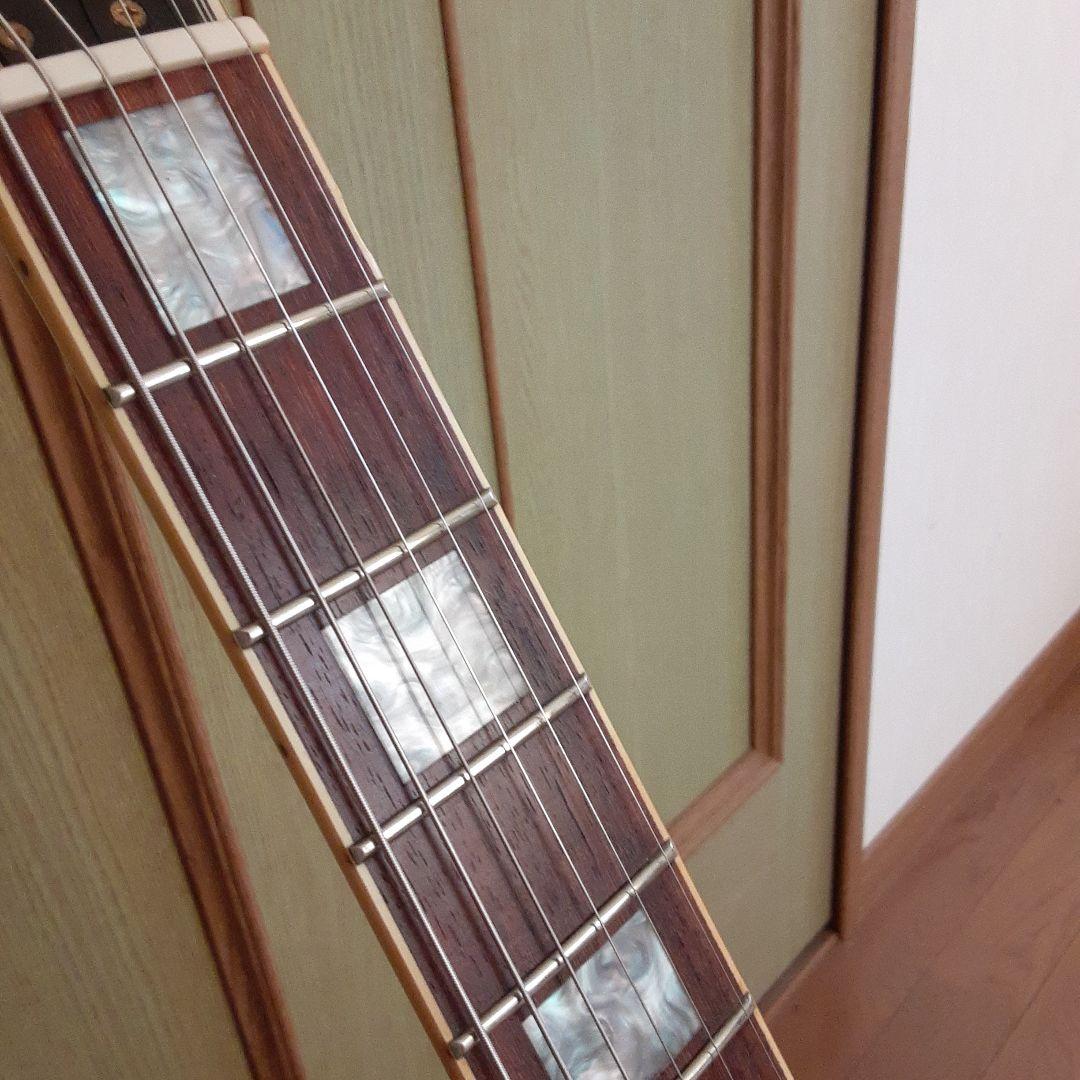 渋色 Burny レスポールエレキギター アイボリー タッチペンあり