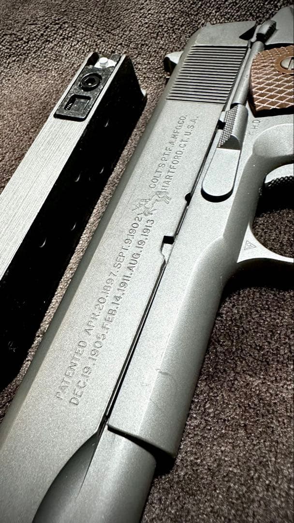 WA M1911A1 コルト ガバメント ガスブローバック 革製ホルスター付き