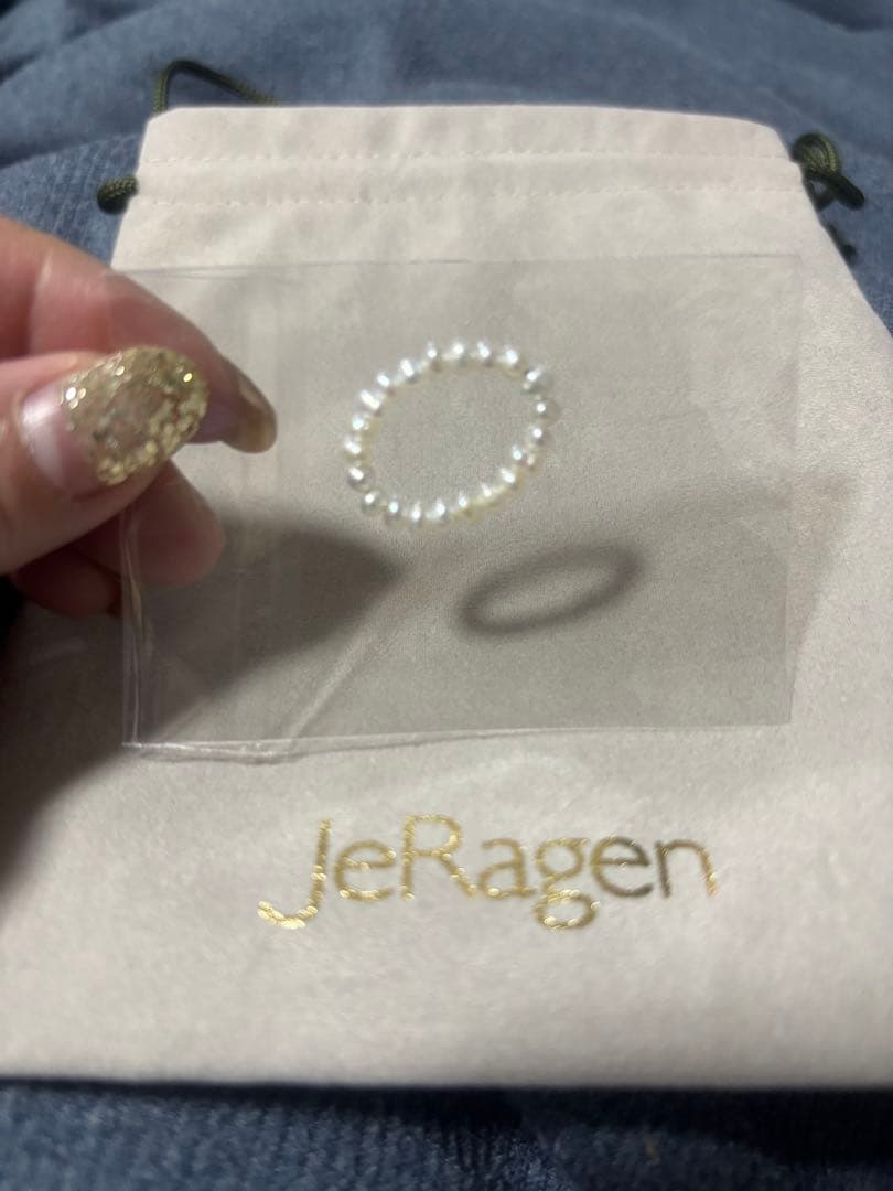 赤西仁、錦戸亮コラボJeRagen ホワイトパールリング 保存袋付き