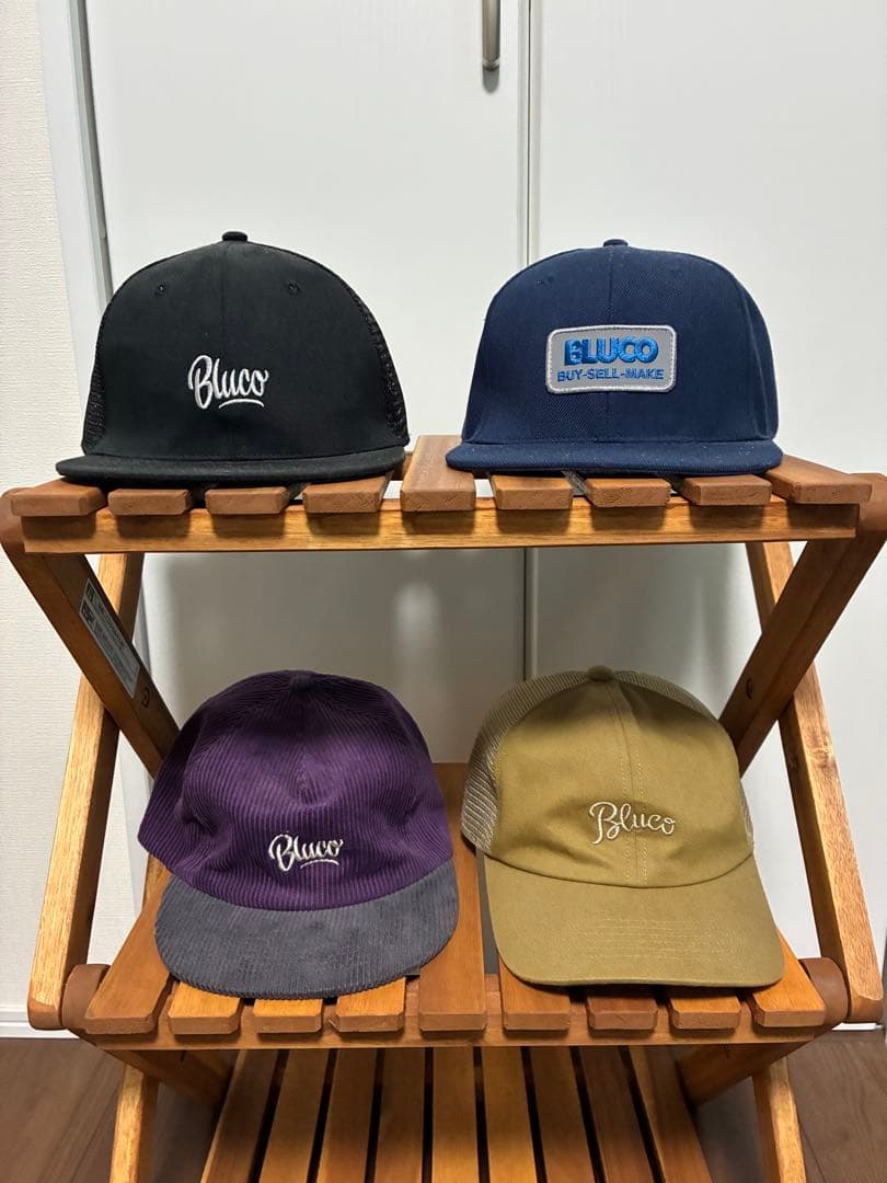 bluco キャップ 4個セット ブルコ　帽子 全4色【BLUCO/ブルコ】2023SS「Mesh Cap”Script”/メッシュキャップ