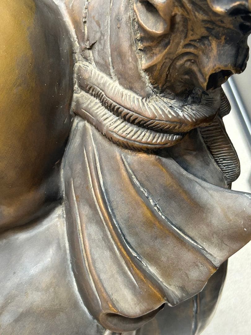 骨董 根木 唐木 無垢材 手彫り 硝子眼 唐獅子 細密 細工 大阪唐木指物