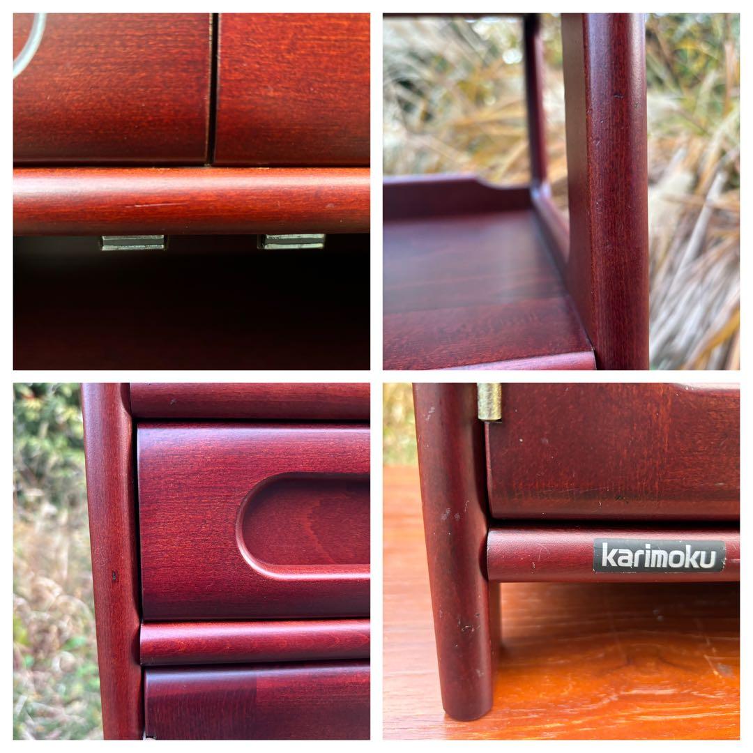 karimoku カリモク TEL/FAX台 飾り棚 キャビネット