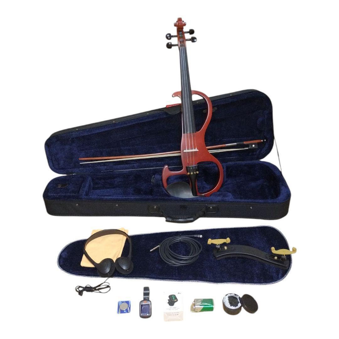 美品 PLAYTECH PSV100BR エレクトリックバイオリン 4/4サイズ