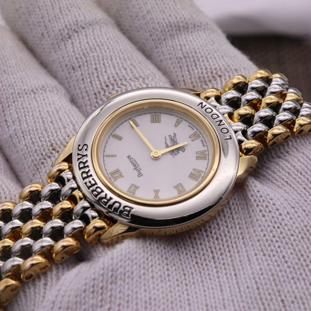 正規品【新品電池】BURBERRY 4200AG/動作品 コンビ ロゴモデル