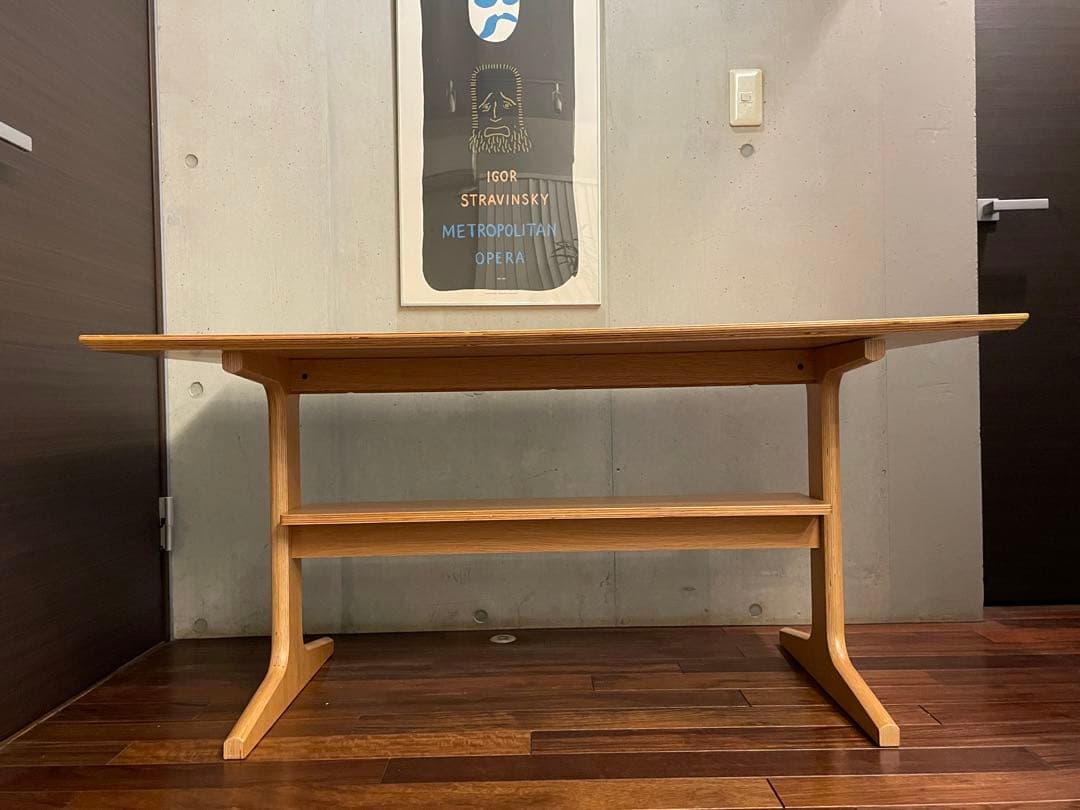 egfa■無印良品■オーク材 リビングでもダイニングでもつかえるテーブル2