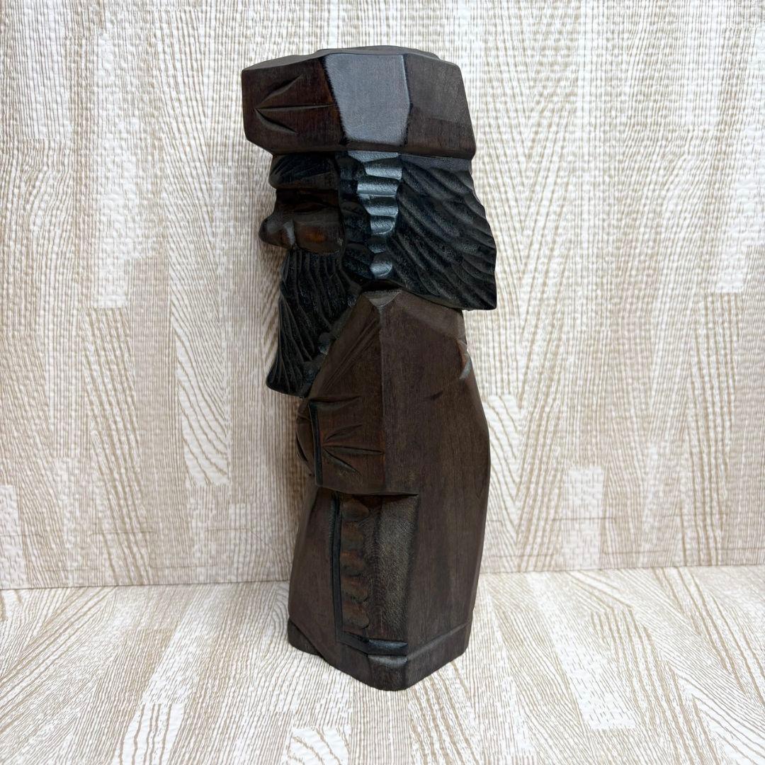 アイヌ民族 ニポポ人形 夫婦 2体セット 木彫り民芸品 昭和レトロ