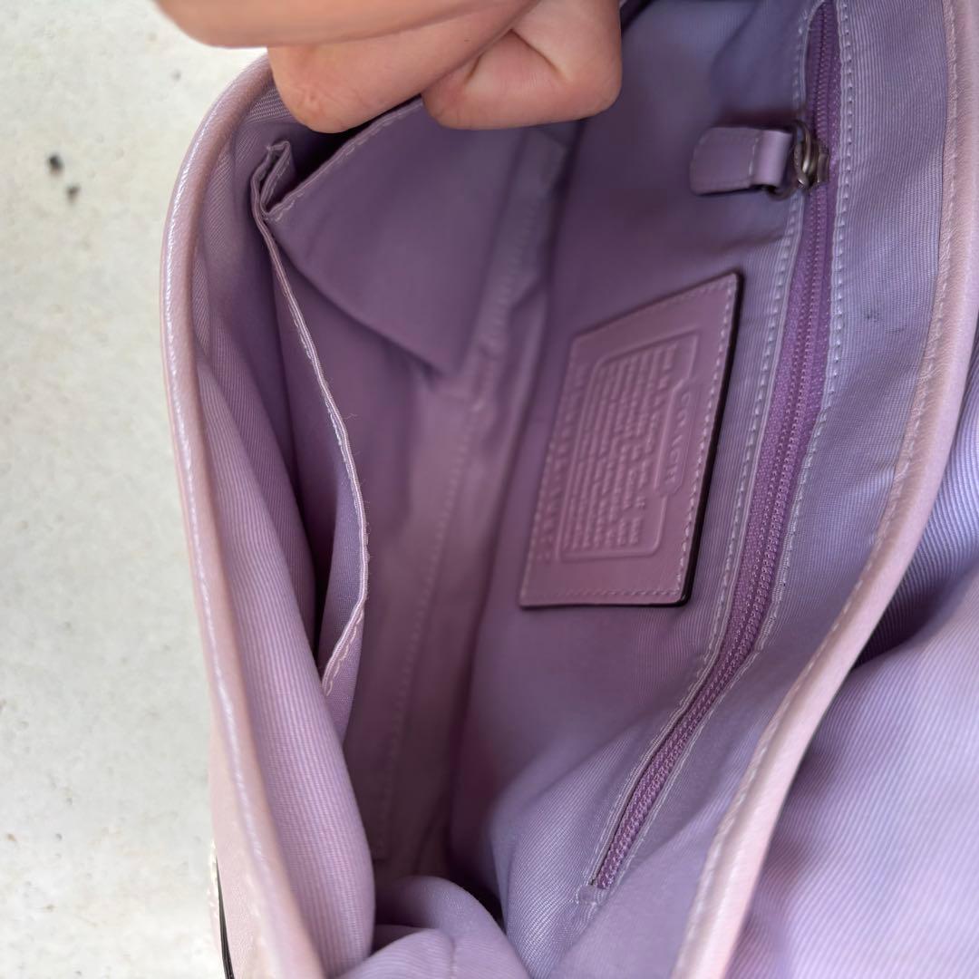 バッグ old coach one shoulder bag light purple