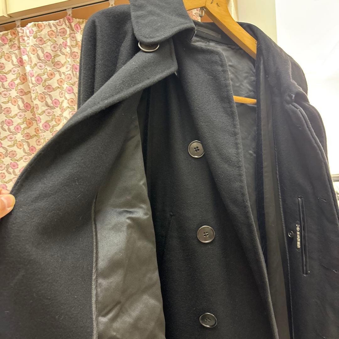 メンズ　インバネス　コート　ブラック