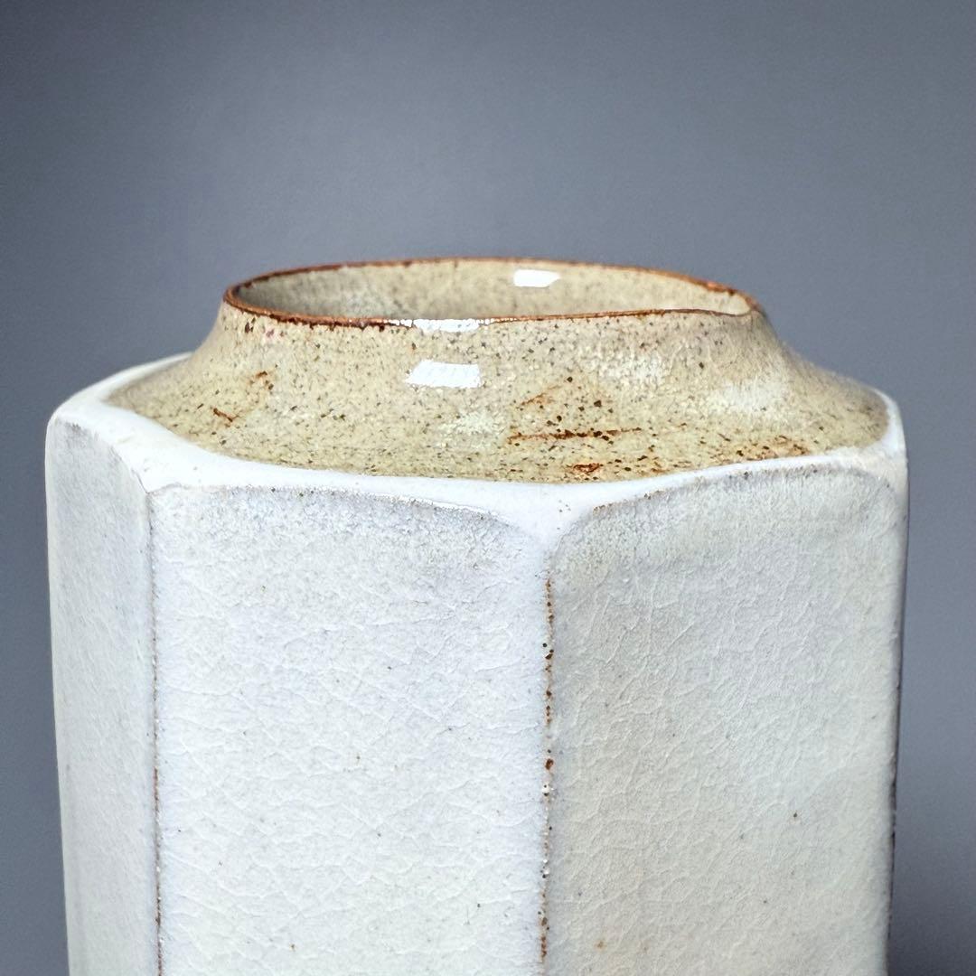 日本工芸会正会員 古川隆久 作 釉彩 椿文 花瓶 共箱 益子焼 人気