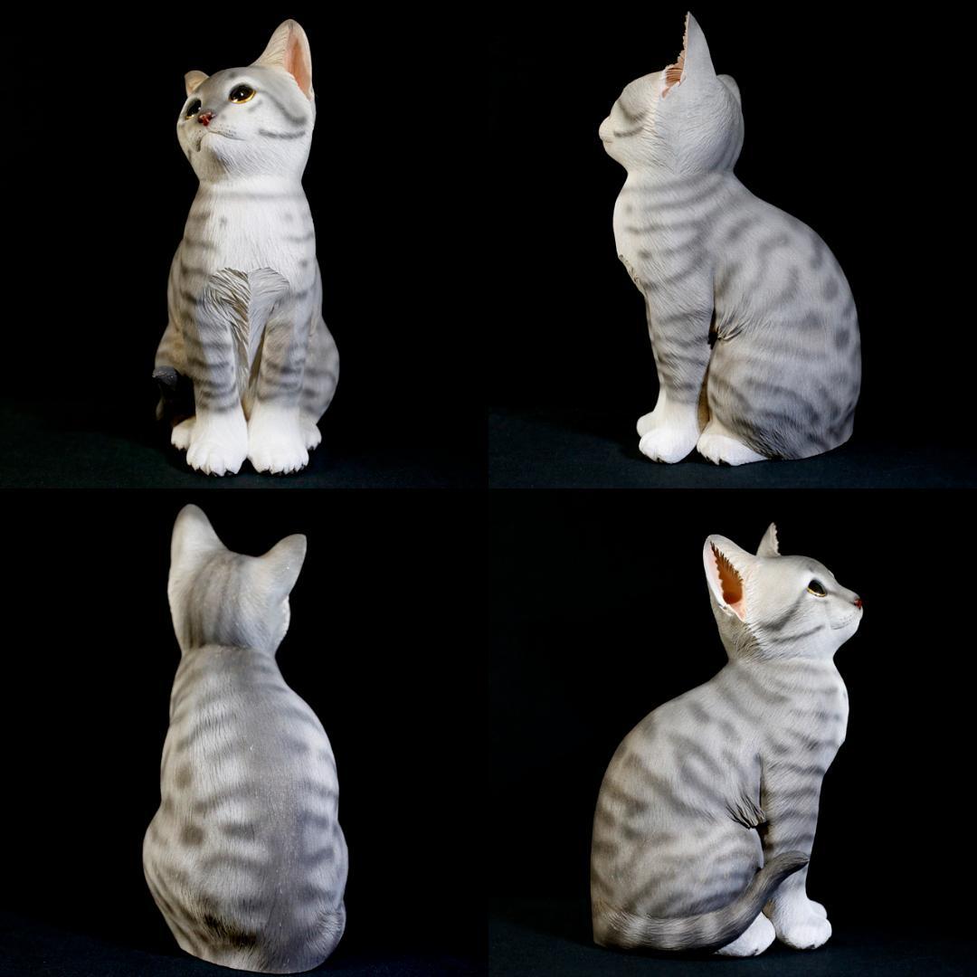 レア美品】仔猫 子猫 長納魚竹 長納魚丈 彫刻 ネコ置物 箱あり 送料