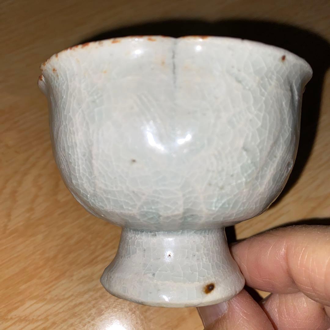 梅花型　影青台杯　宋時代