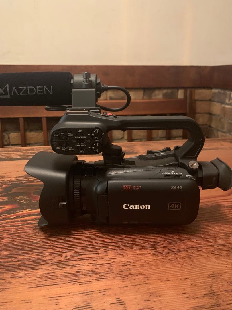業務用Canon 4Kビデオカメラ XA40 ハンドルユニットHDU-1セット