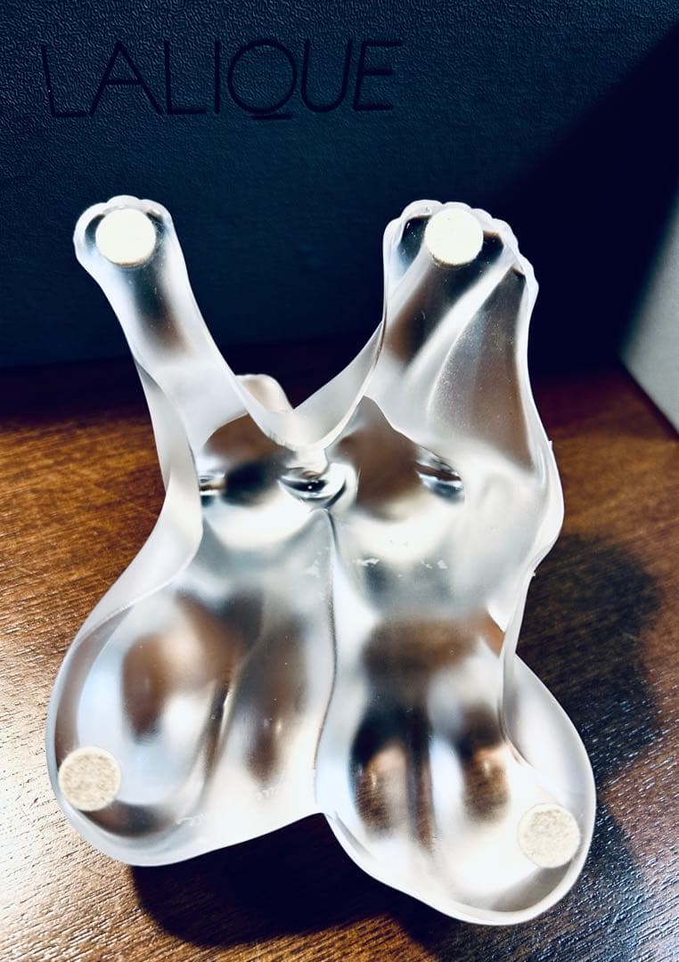 LALIQUE ラリック 愛合うライオン達 置物 オブジェ フィギュリン