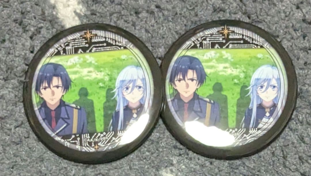 86 エイティシックス シン レーナ 缶バッジ カラオケの鉄人 カラ鉄