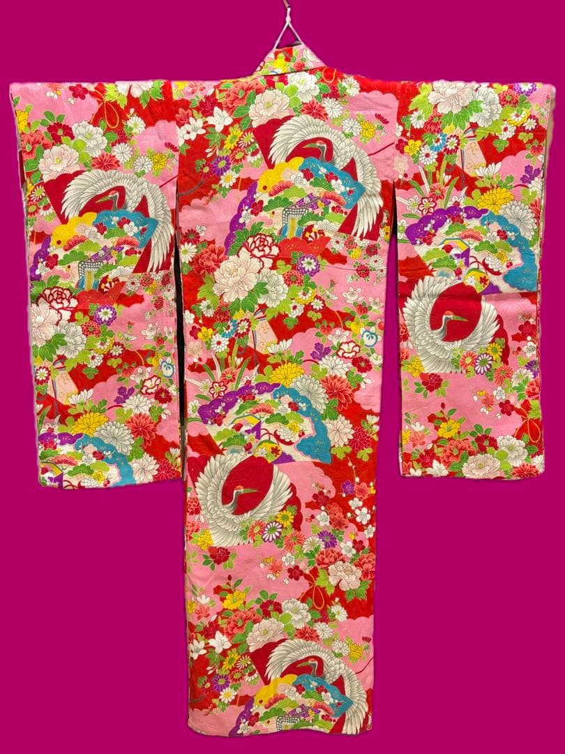 ※ピリパラ　アンティーク着物　七五三　長襦袢セット　正絹　2歳〜5歳