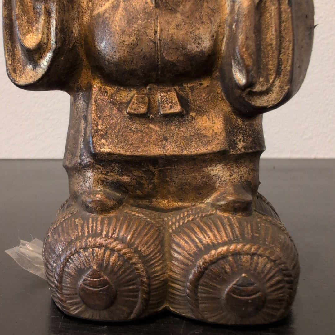 珍品　戦前　日本生命販促用・記念品　貯金箱　大黒天　金属製