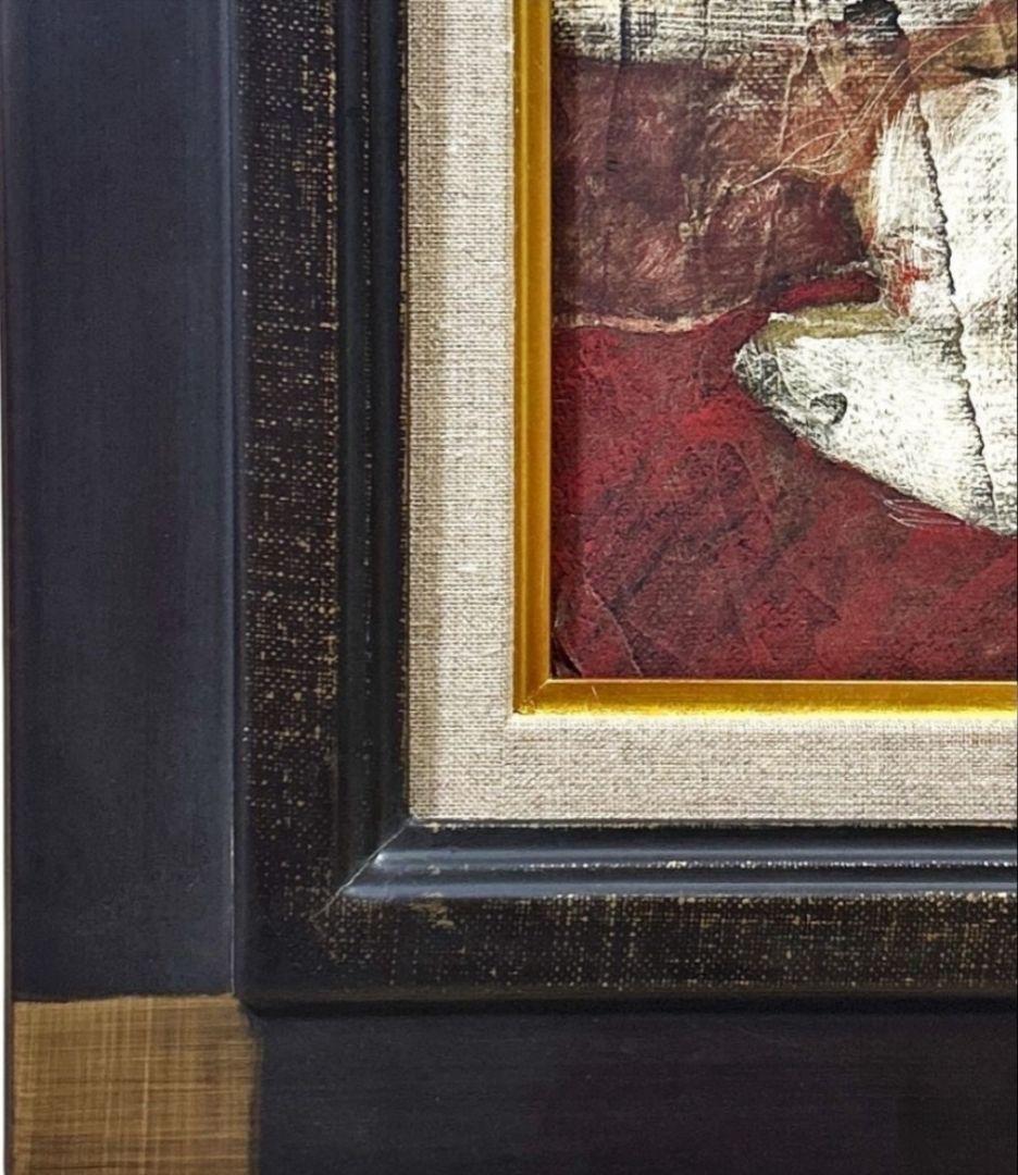 舟山一男「帽子」 油彩 独特の世界観を放つ画家　福岡市美術館収蔵作家裏書