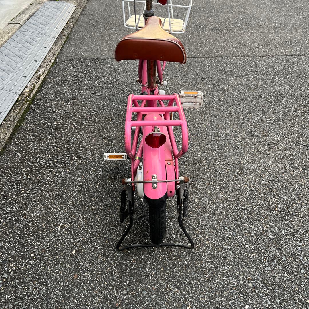 引き取り限定］子供用自転車 14インチ ピンク 補助輪付