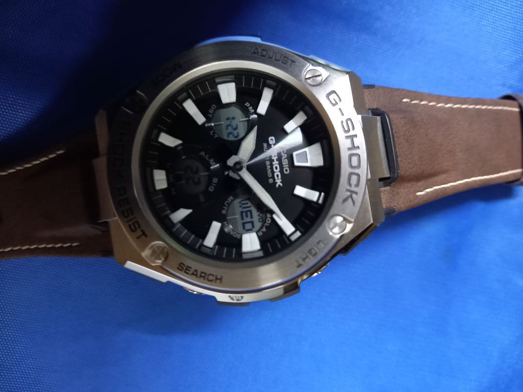 CASIO G-SHOCK 黒 レザーベルト Gstーw130L