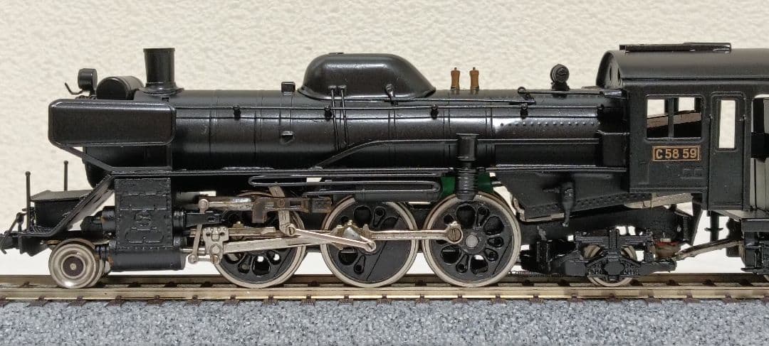 HOゲージ 宮沢模型 C58門デフ蒸気機関車、メンテナンス済