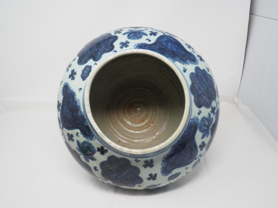 染付 青花 蓮池鴛鴦文 壺 花瓶 中国 -SO - メルカリ