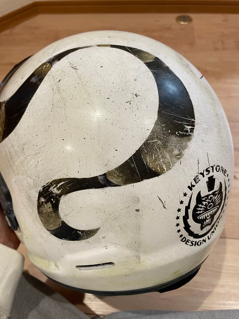 アライ　ラパイドネオ　白色　Mサイズ　ビンテージ　ヤレ　エイジング　カスタム塗装