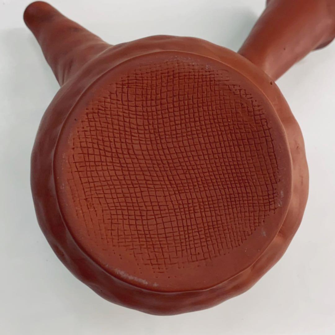 茶注5 手捻朱泥玉獅子】間野弥平共箱