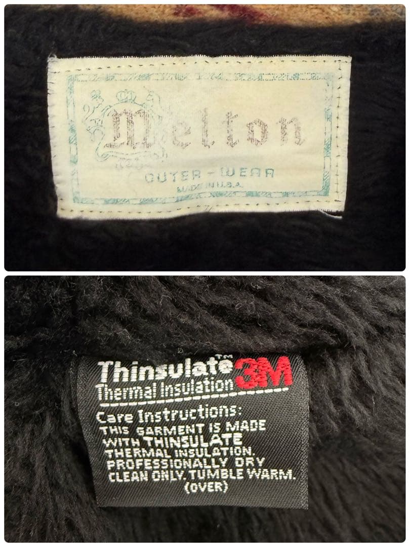 melton 70s USA製 オンブレ CPO ウールジャケット メルトン