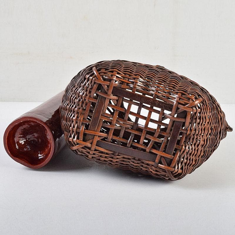 茶道具 吉田ふみ与作 耳付掛花籠 籠花生 時代箱付 V