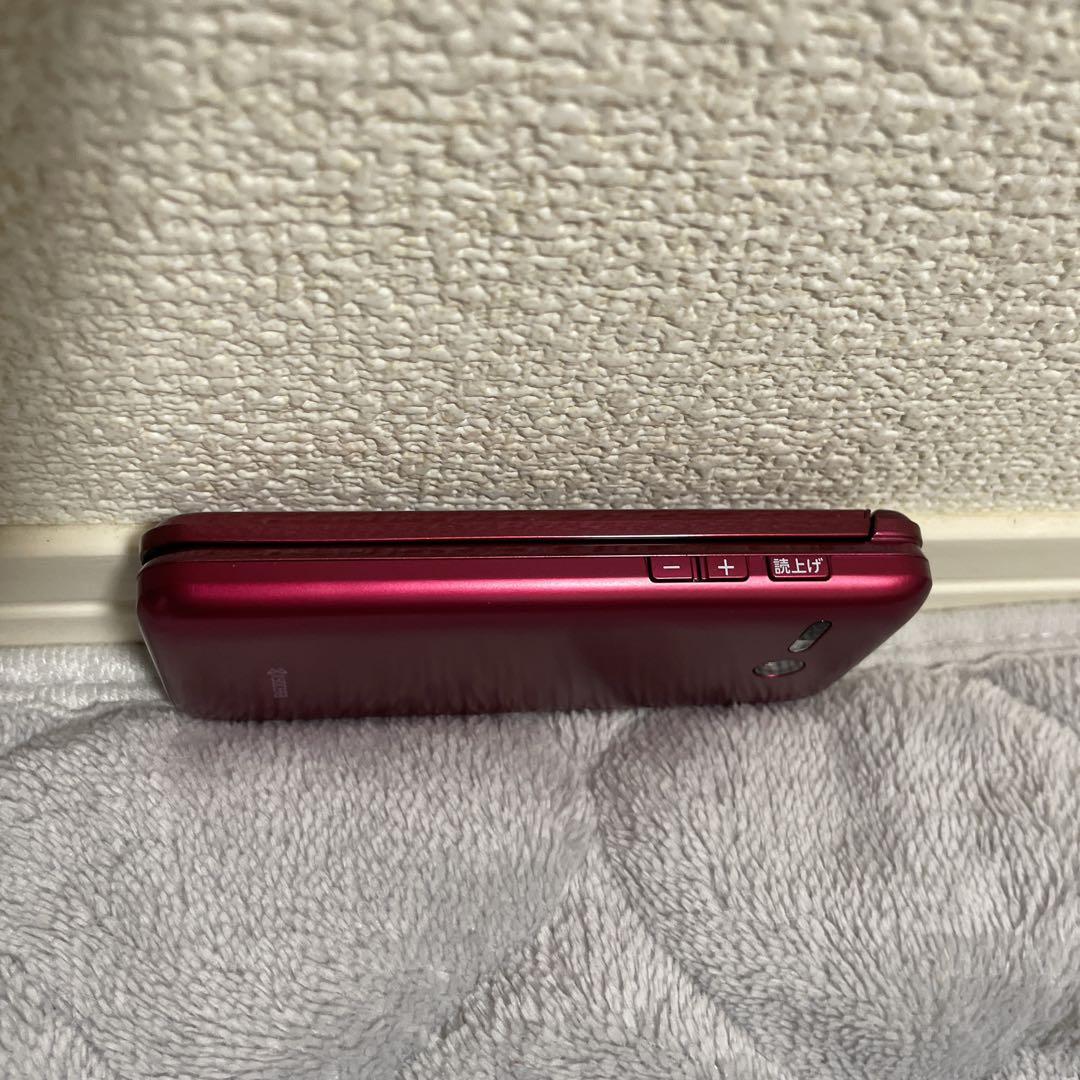 美品】KYOCERA 京セラ かんたんケータイライト KYF43 ワインレッド