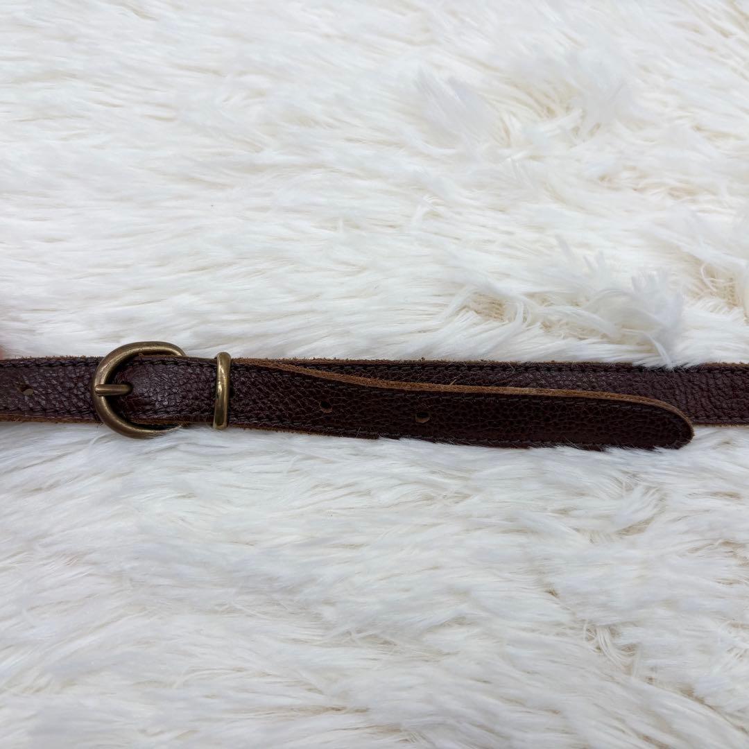 イルビゾンテ ショルダーバッグ ダークブラウン レザー 三日月 イタリア製