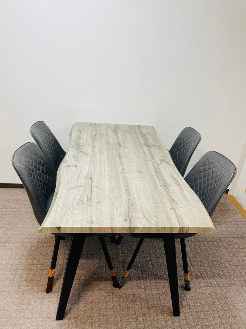 ダイニングテーブルセット 4人用 幅150cm 食卓テーブル グレー