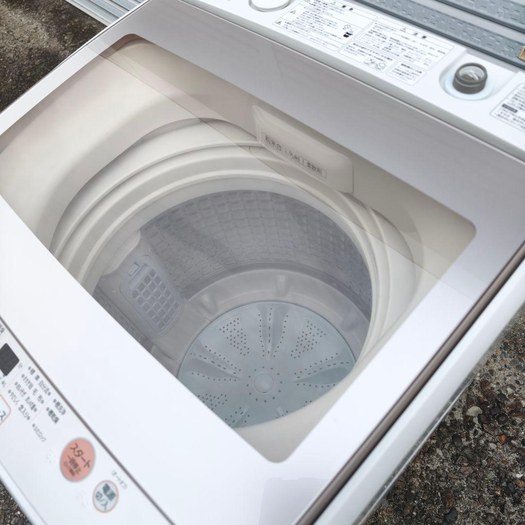 アクア 全自動洗濯機 WIDE GLASS TOP 洗濯7k 除菌清掃済 綺麗