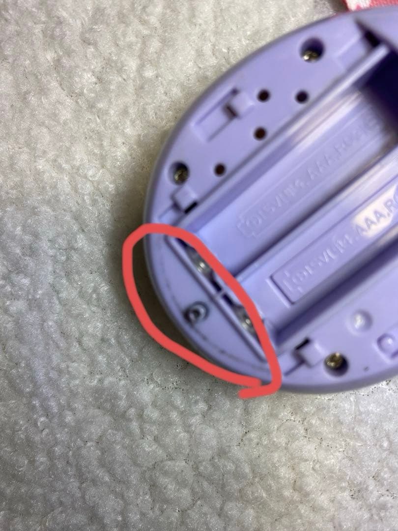 あ*か様 たまごっちmix 紫　動作確認済み　ストラップ付き