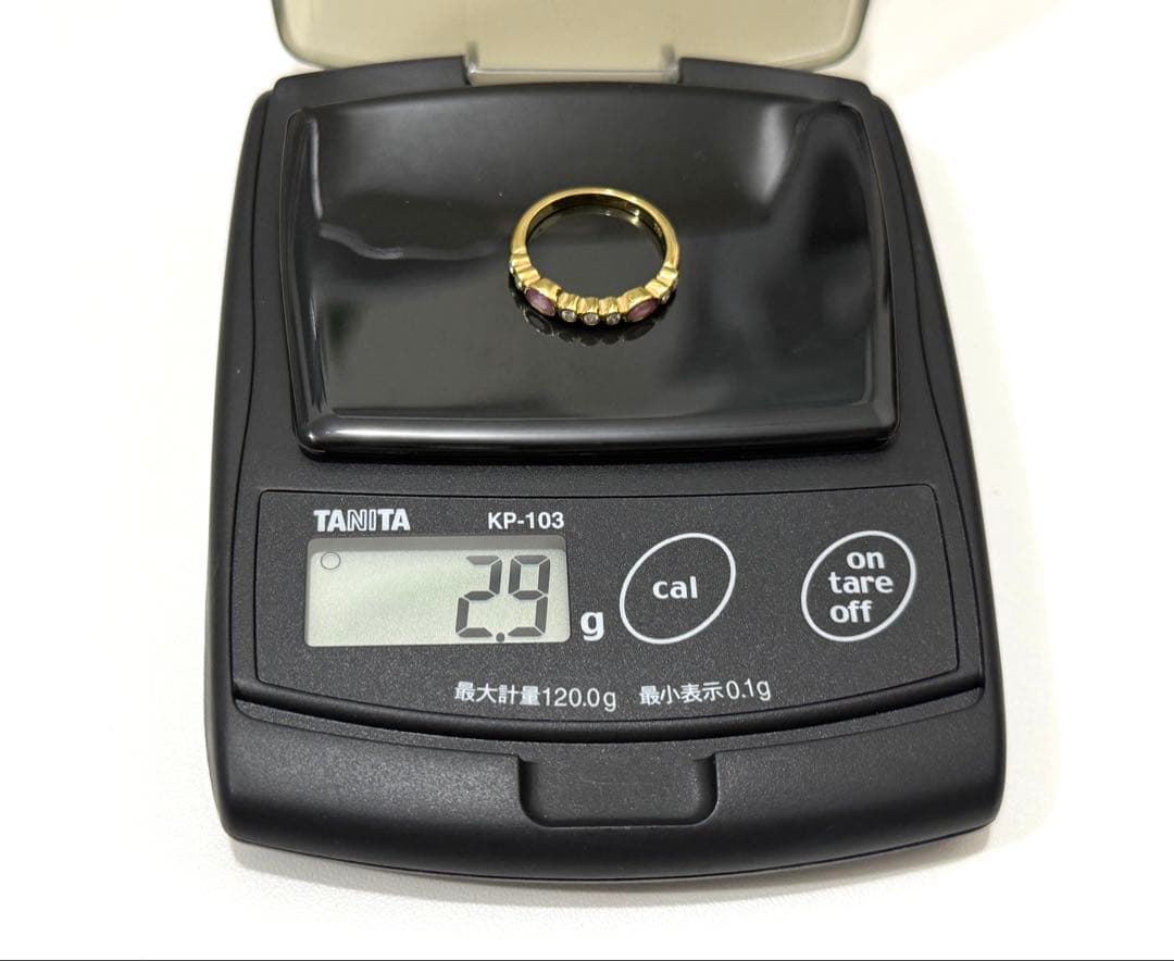 k18 石付き12号リング