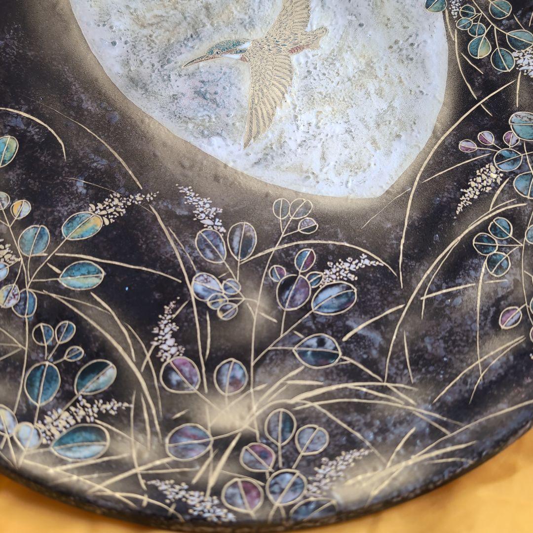 美しい鳥のデザイン大皿　花鳥風月風　36センチセンチ