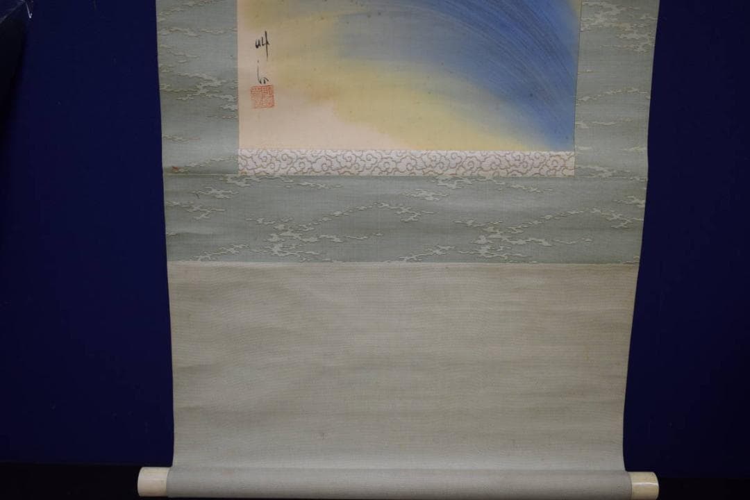 真作/草訂/旭日照波/桐共箱二重箱付/布袋屋掛軸HG-156