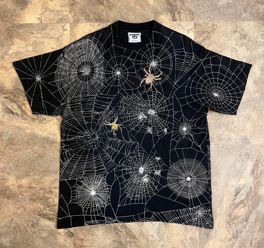 希少 美品 80〜90s Spiderweb Lサイズ 蜘蛛の巣 Tシャツ - メルカリ