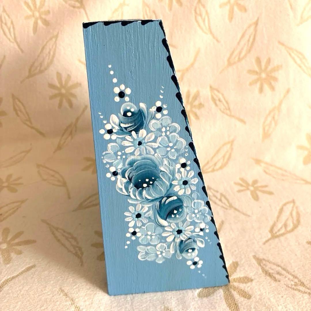 トールペイント 木製3段傾斜シェルフ、キャニスターラック