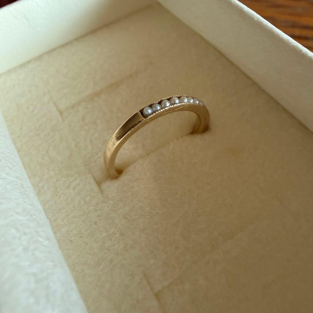 sowi シードパール ハーフエタニティリング K10 6号