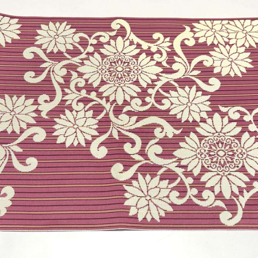 博多織 八寸名古屋帯 正絹 ピンク 極上の織 so262 - メルカリ