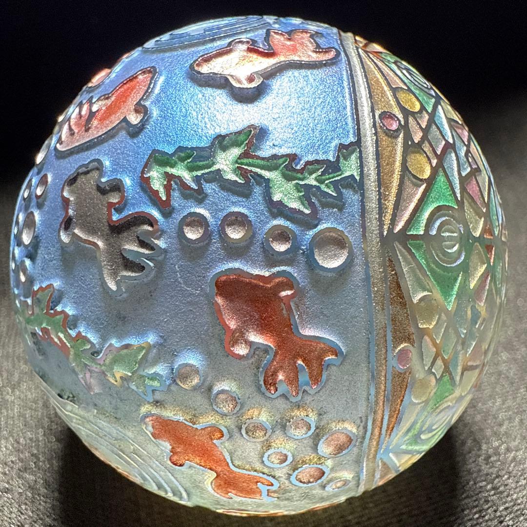 定榮政隆 じょうえい まさたか 万華鏡 金魚 サンドブラスト ガラス